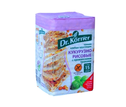 Picture of Դր.Կյորներ Հացիկներ Բրինձ Եգիպտացորեն Խոտաբույսեր 100գ