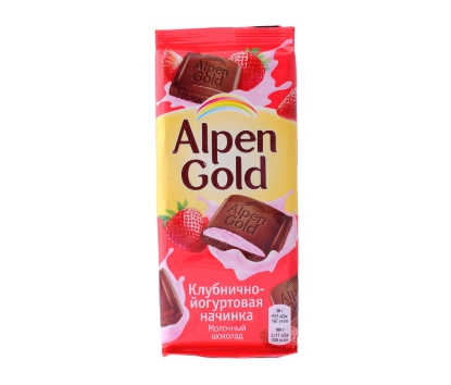 Picture of Ալպեն Գոլդ Կաթնային շոկոլադ Ելակ 90գ