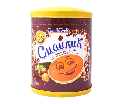 Picture of Գրանդ Քենդի Սմայլիկ Շոկոլադ-Ընկույզ 200գ  (1 արկղ-12հատ)