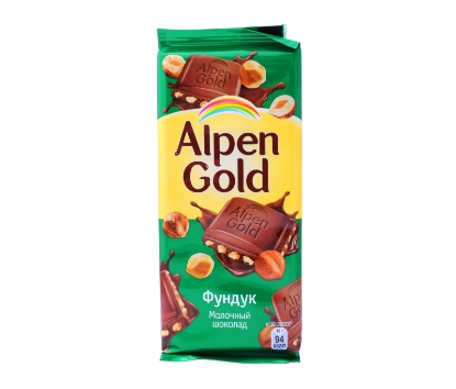 Picture of Ալպեն Գոլդ Շոկոլադե սալիկ Պնդուկ 90գ