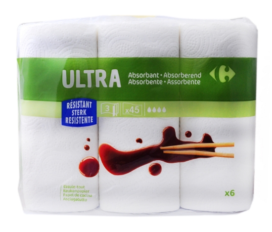 Picture of Քարֆուր Խոհանոցի սրբիչ Ուլտրա (եռաշերտ, 6 հատ)