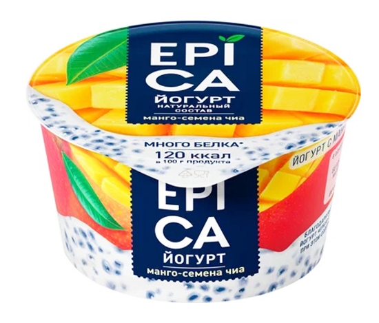 Picture of Էպիկա Յոգուրտ Մանգո / Չիայի սերմեր 5.3% 130գ