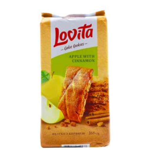 Picture of Ռոշեն Լովիտա թխվածքաբլիթներ  Խնձորով ու դարչինով 168գ   (1 տուփը՝ 16 հատ)